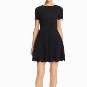 Black scalloped design dress from Aqua